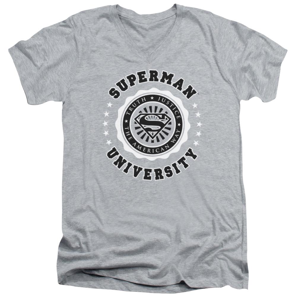 Superman Superman University Men's 30/1 Cotton Slim V-Neck T