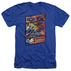 Superman Superman Vs Zod Men's 30/1 Heather 60 40 Poly SS T