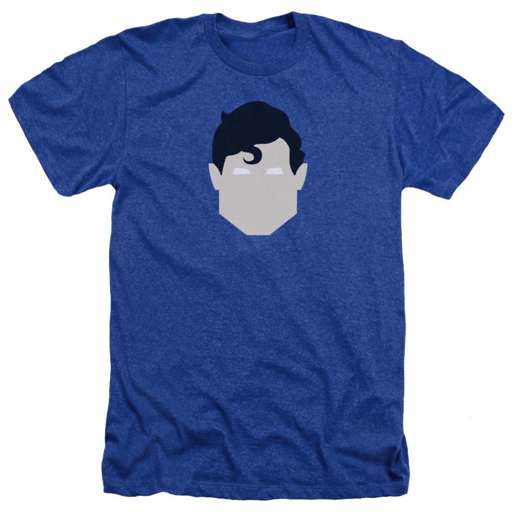 Superman Supes Head Men's 30/1 Heather 60 40 Poly SS T