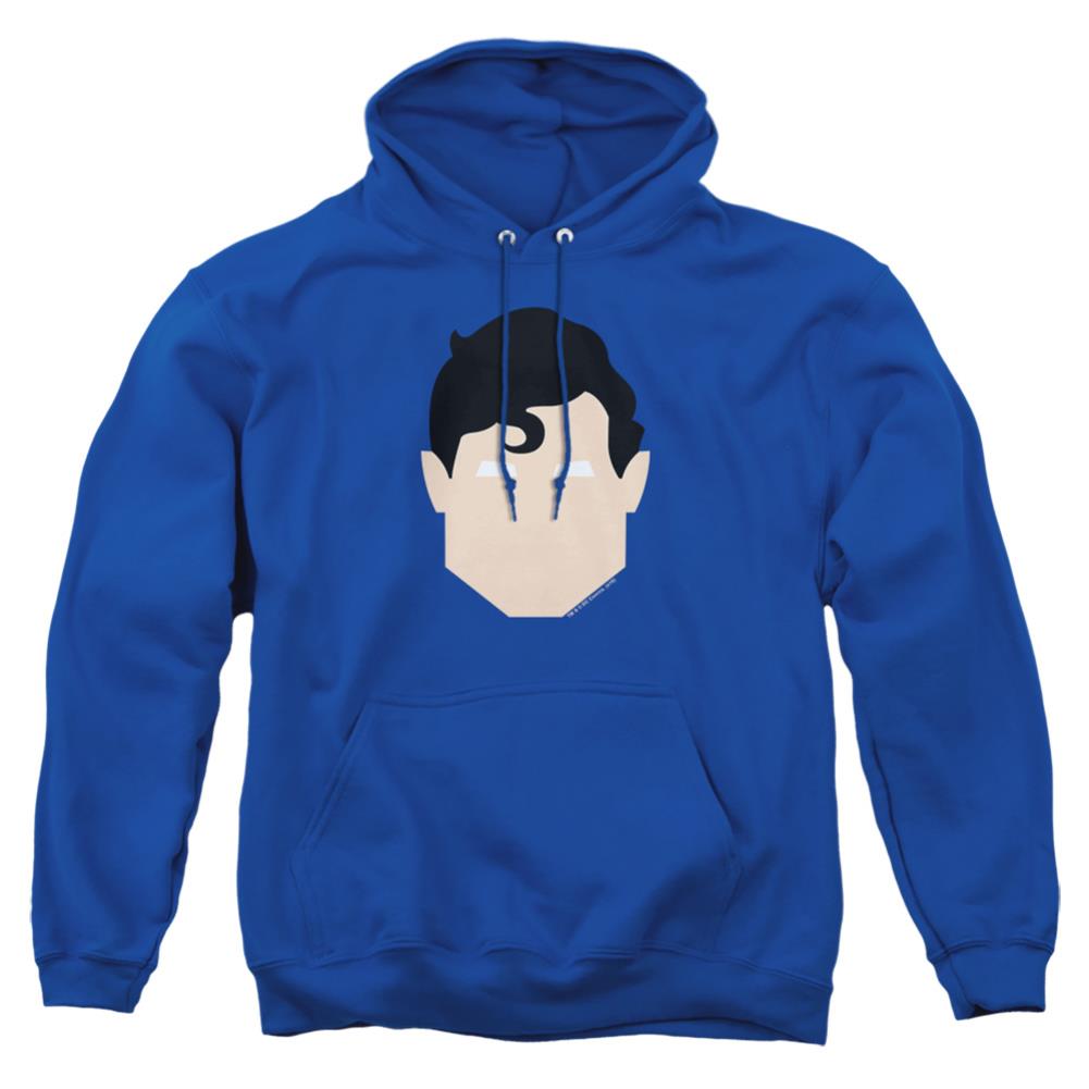 Superman Supes Head Men's Pull-Over 75 25 Poly Hoodie