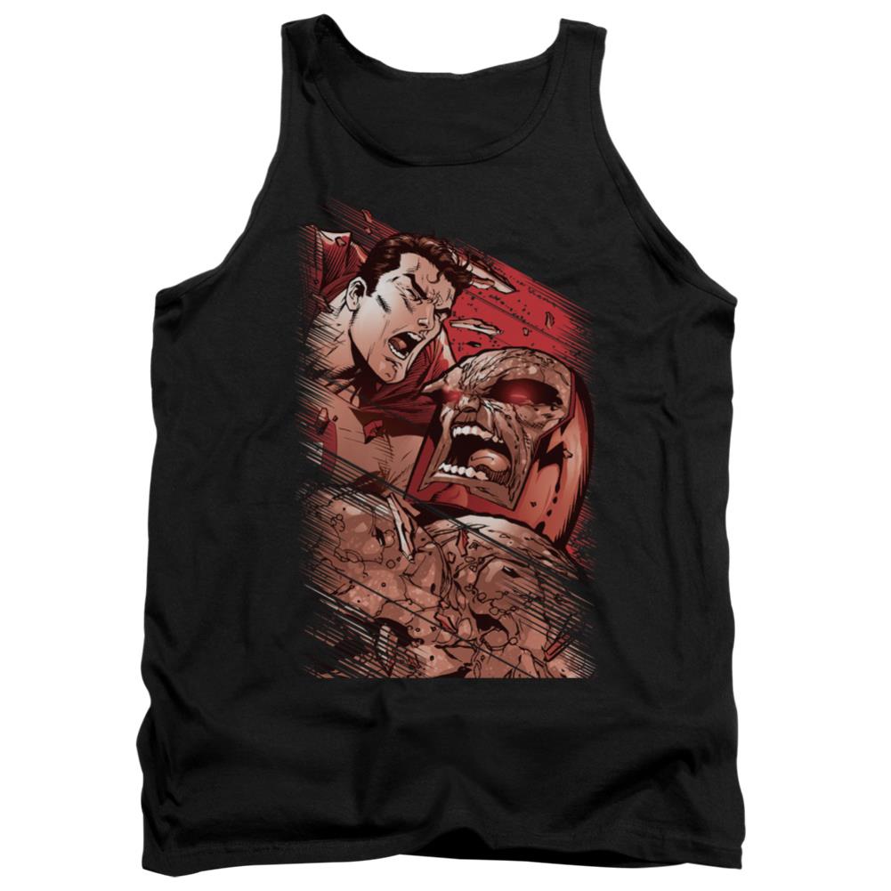 Superman Supes Vs Darkseid Men's 18/1 Cotton Tank Top