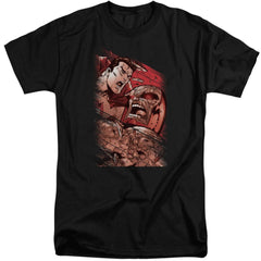 Superman Supes Vs Darkseid Men's 18/1 Tall Cotton SS T