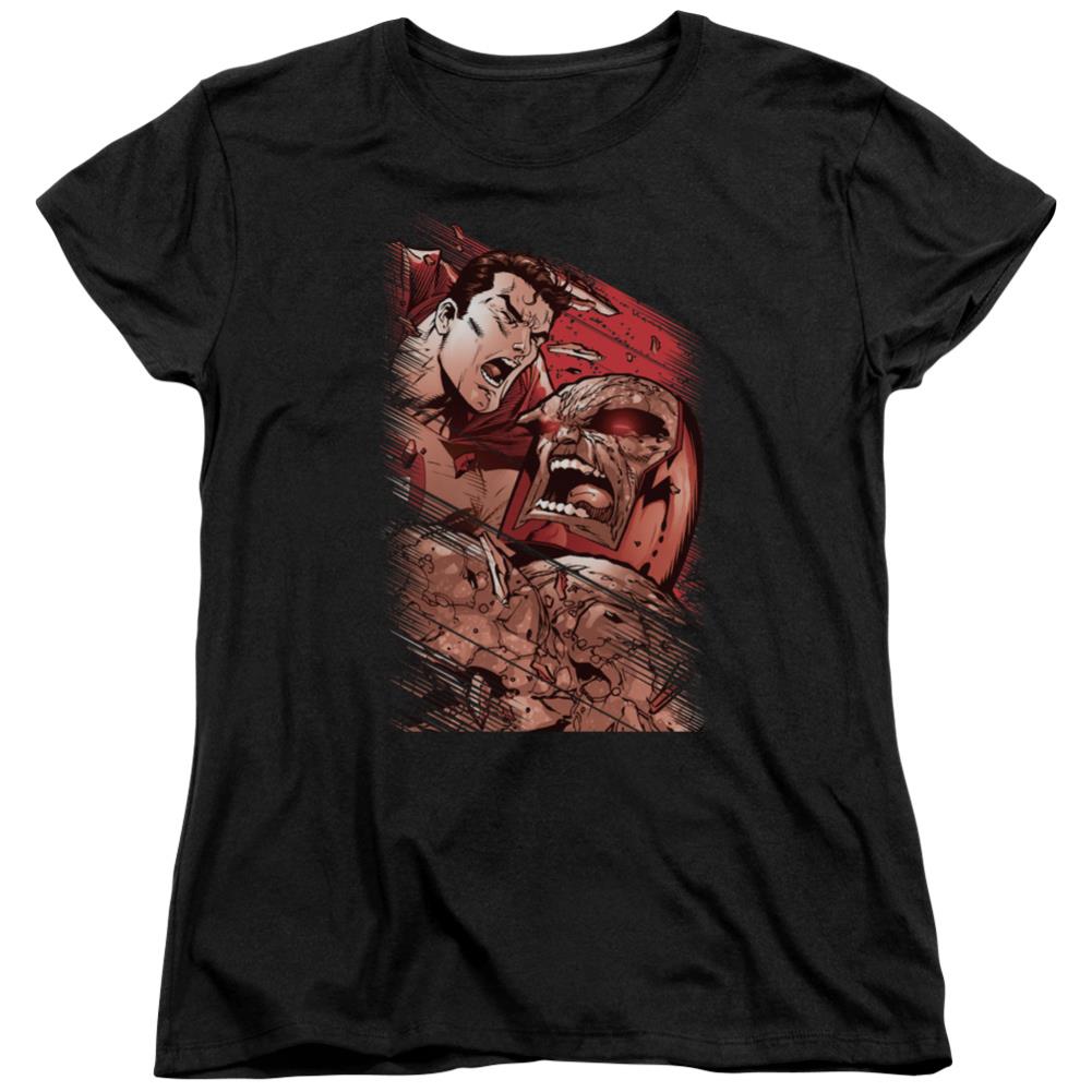 Superman Supes Vs Darkseid Women's 18/1 Cotton SS T