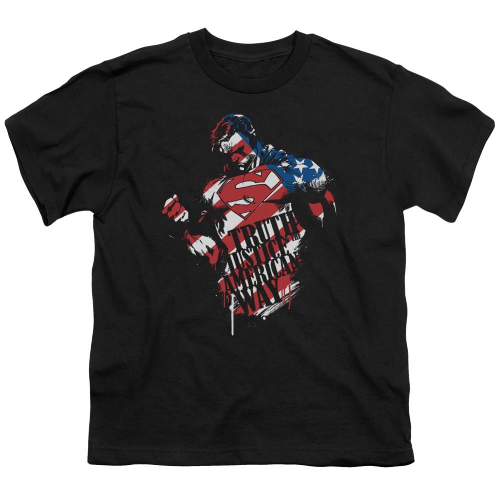 Superman The American Way Youth 18/1 100% Cotton SS T
