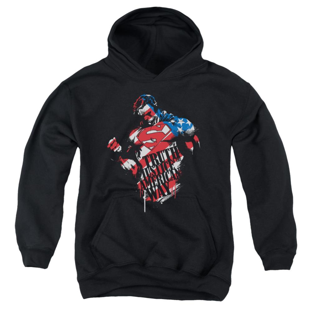 Superman The American Way Youth Cotton Poly Pull-Over Hoodie