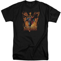Superman Through The Fire Men's 18/1 Tall Cotton SS T