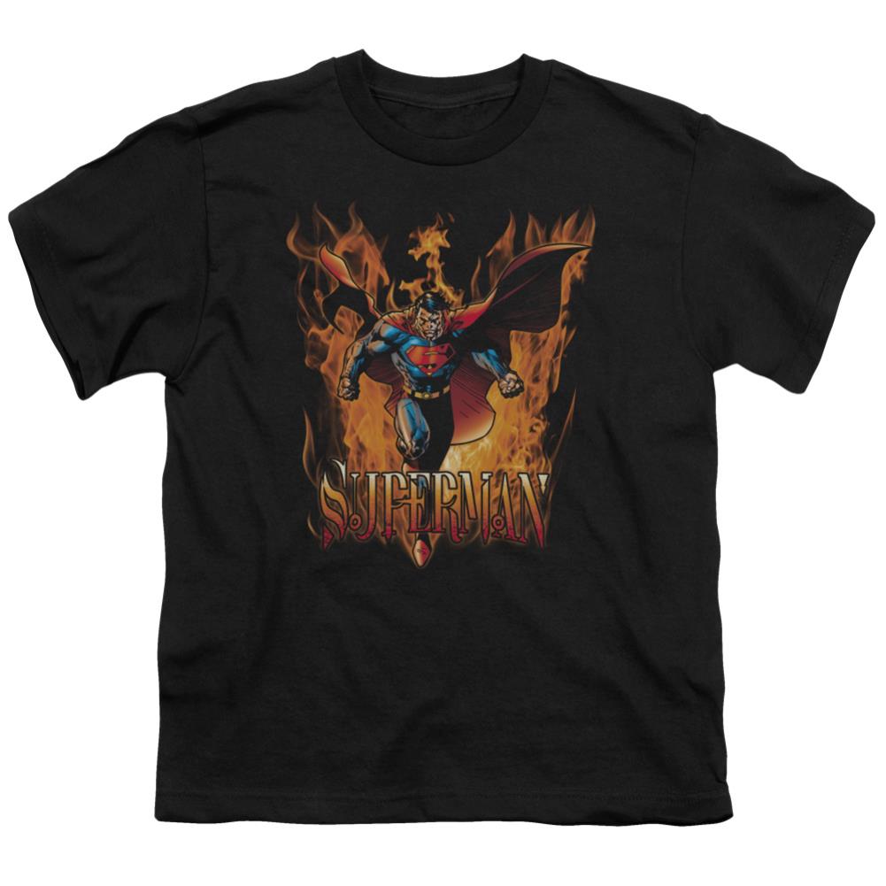 Superman Through The Fire Youth 18/1 100% Cotton SS T