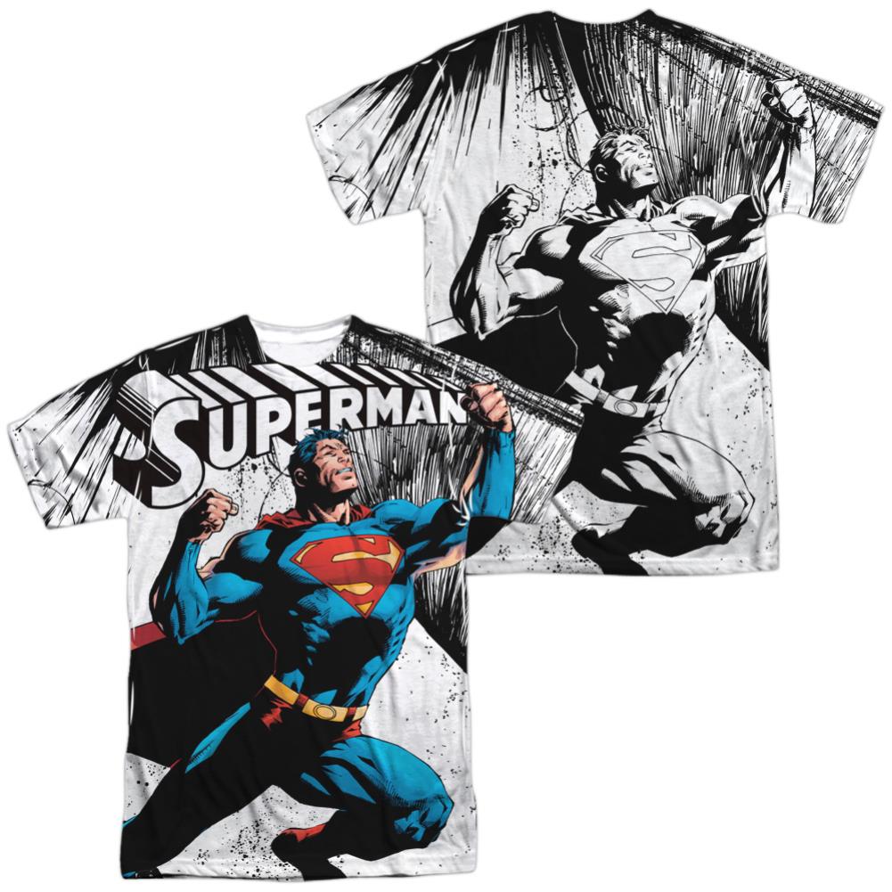 Superman To Infinity (Front/Back Print) Men's Regular Fit Polyester SS T