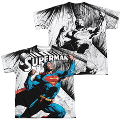 Superman To Infinity (Front/Back Print) Youth Regular Fit Poly SS T