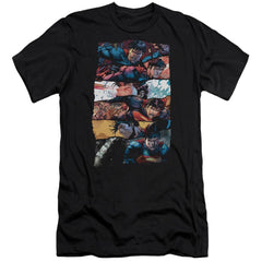 Superman Torn Collage Men's Ultra-Soft 30/1 Cotton Slim SS T