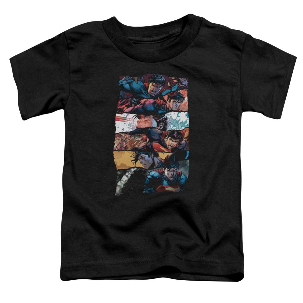 Superman Torn Collage Toddler 18/1 Cotton SS T