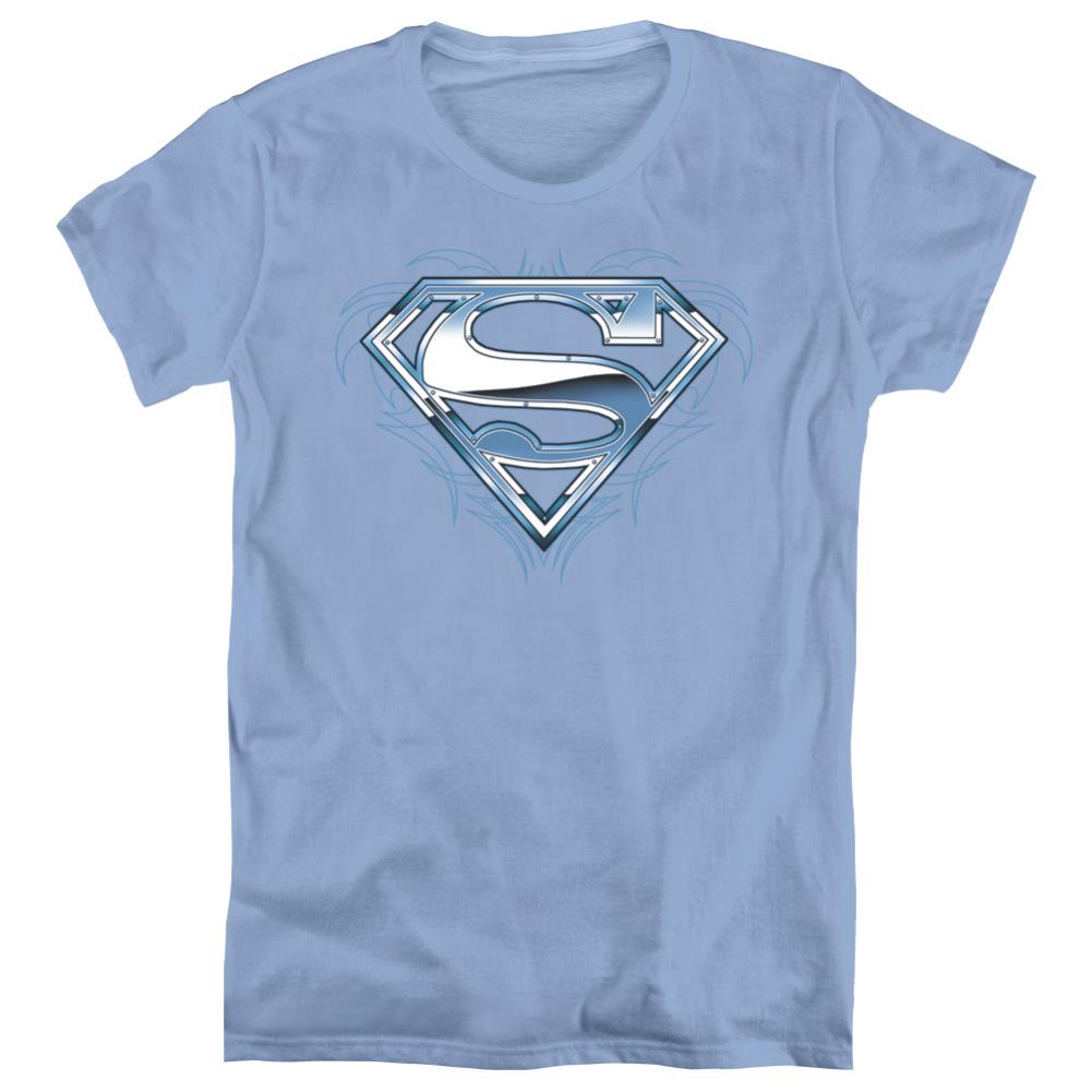 Superman Tribal Chrome Shield Women's 18/1 Cotton SS T