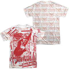Superman Truth And Justice All Over Men's Regular Fit Polyester SS T
