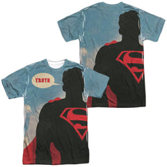 Superman Truth (Front/Back Print) Men's Regular Fit Polyester SS T