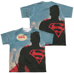 Superman Truth (Front/Back Print) Youth Regular Fit Poly SS T