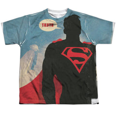 Superman Truth Youth Regular Fit Poly SS T