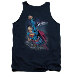 Superman Twilight Flight Men's 18/1 Cotton Tank Top