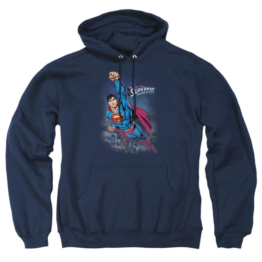 Superman Twilight Flight Men's Pull-Over 75 25 Poly Hoodie