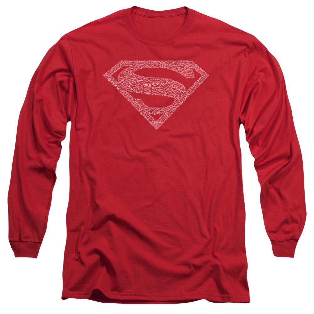 Superman Type Shield Men's 18/1 Cotton LS T