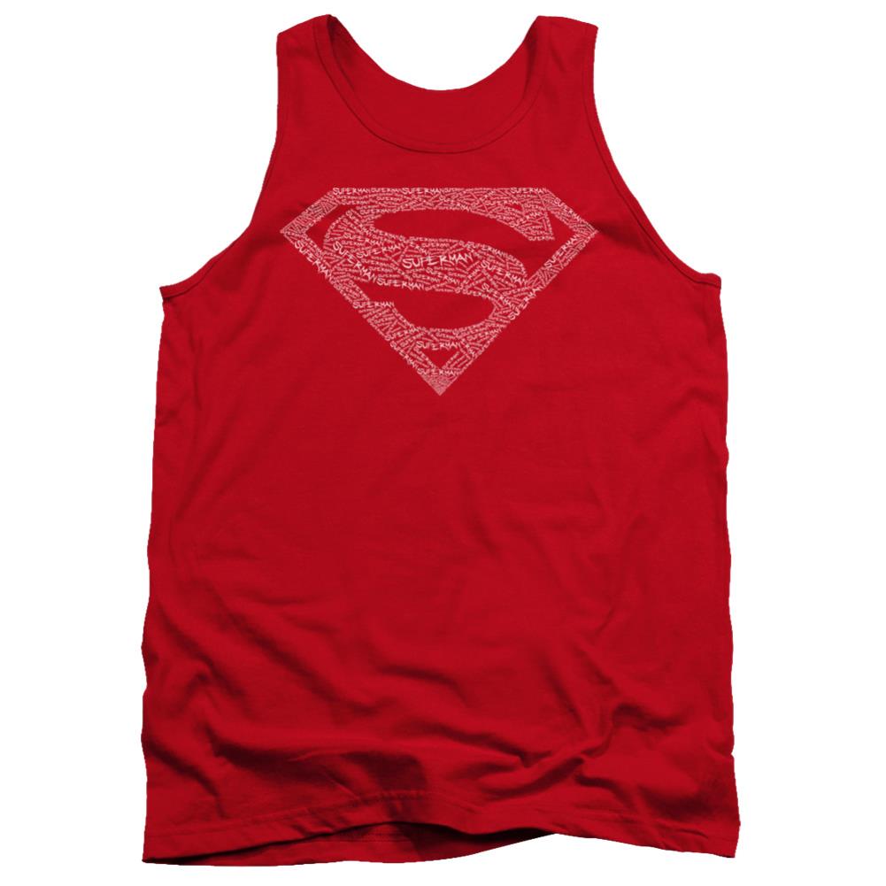 Superman Type Shield Men's 18/1 Cotton Tank Top