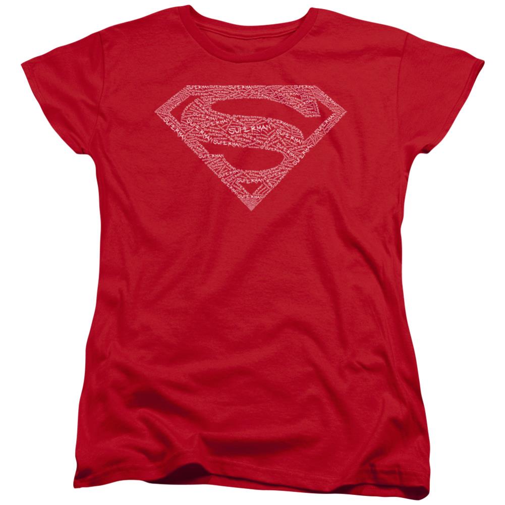 Superman Type Shield Women's 18/1 Cotton SS T