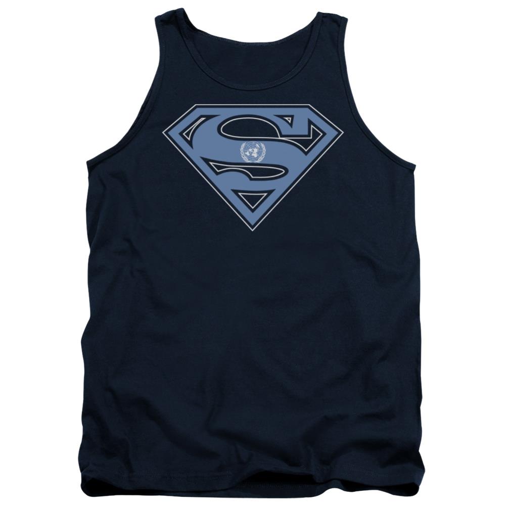 Superman U N Shield Men's 18/1 Cotton Tank Top