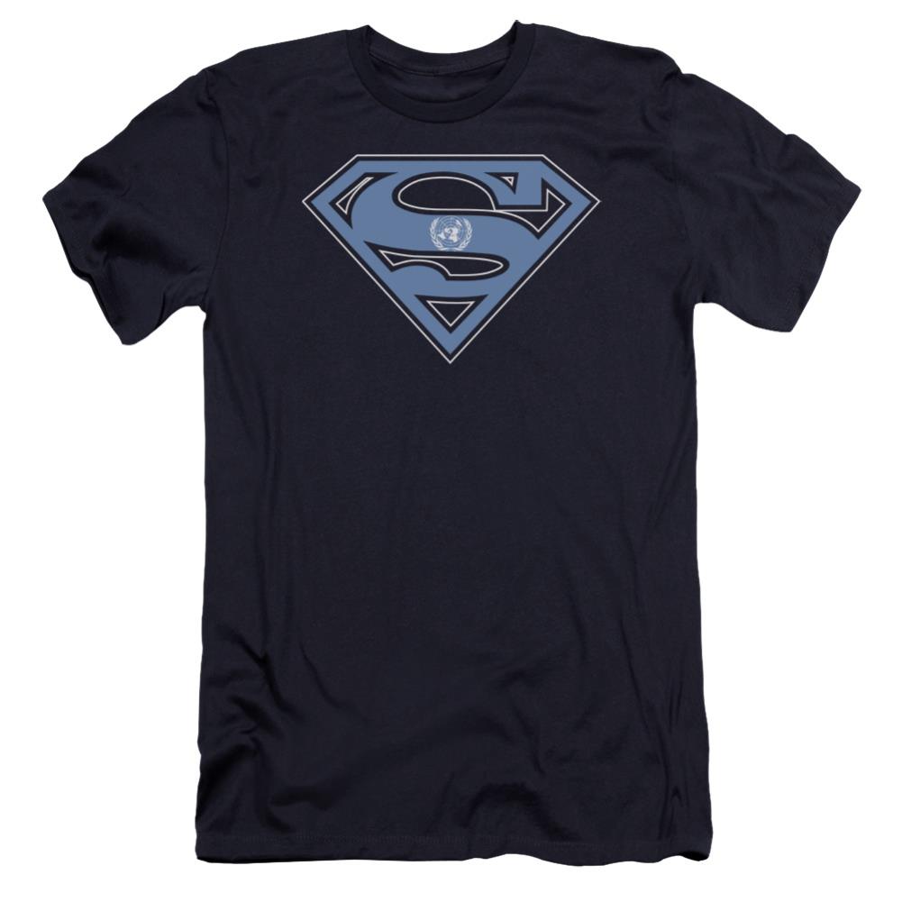 Superman U N Shield Men's Ultra-Soft 30/1 Cotton Slim SS T