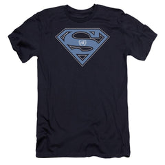 Superman U N Shield Men's Ultra-Soft 30/1 Cotton Slim SS T