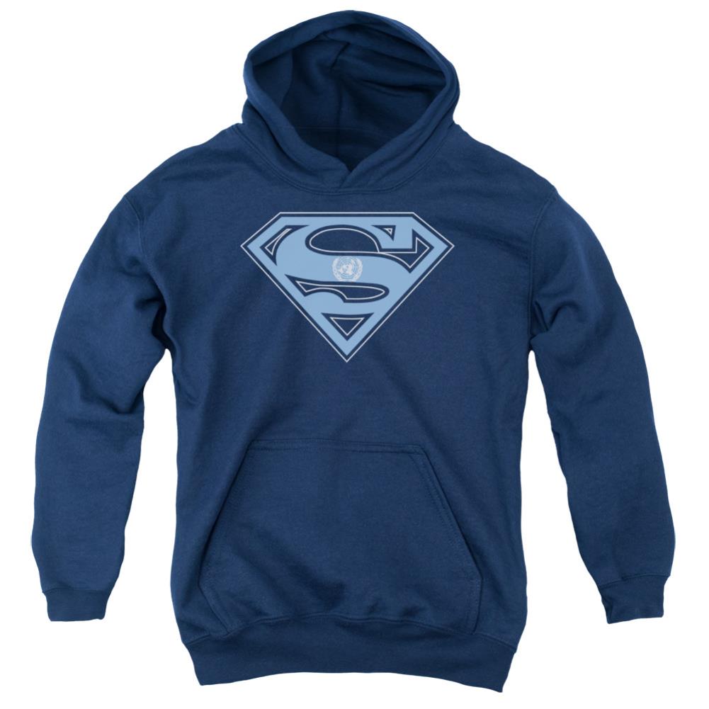 Superman U N Shield Youth Cotton Poly Pull-Over Hoodie