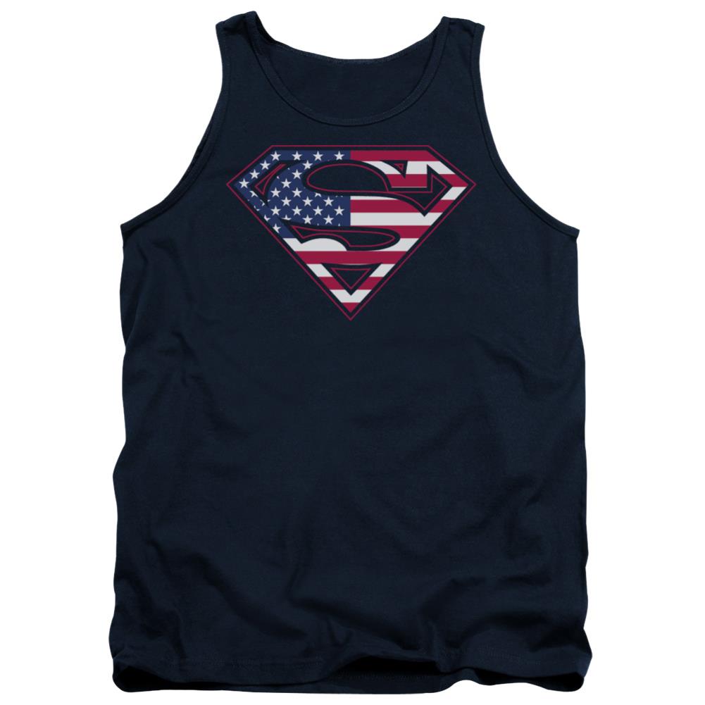 Superman U S Shield Men's 18/1 Cotton Tank Top