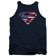 Superman U S Shield Men's 18/1 Cotton Tank Top