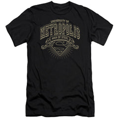 Superman University Of Metropolis Men's Ultra-Soft 30/1 Cotton Slim SS T