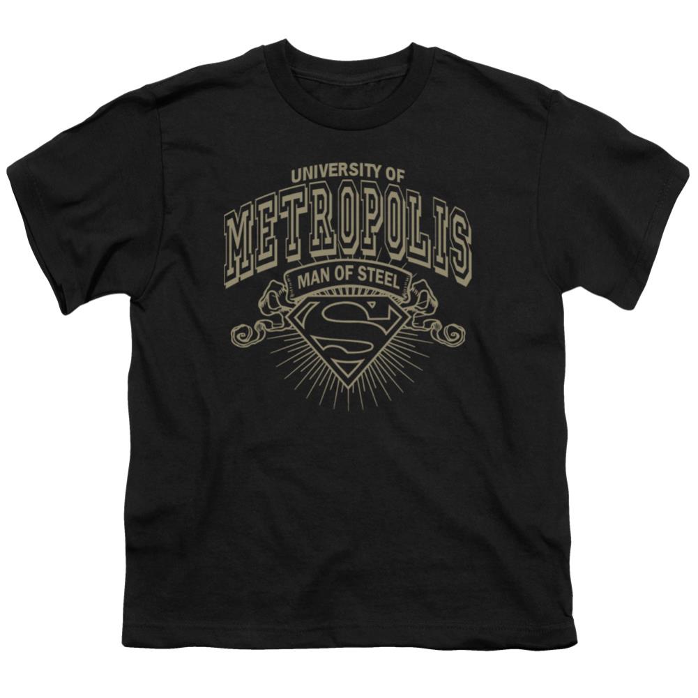 Superman University Of Metropolis Youth 18/1 100% Cotton SS T