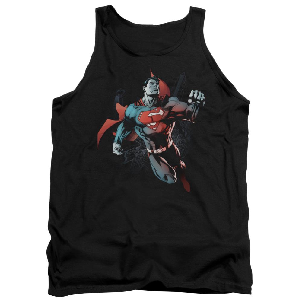 Superman Up In The Sky Men's 18/1 Cotton Tank Top