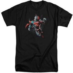 Superman Up In The Sky Men's 18/1 Tall Cotton SS T