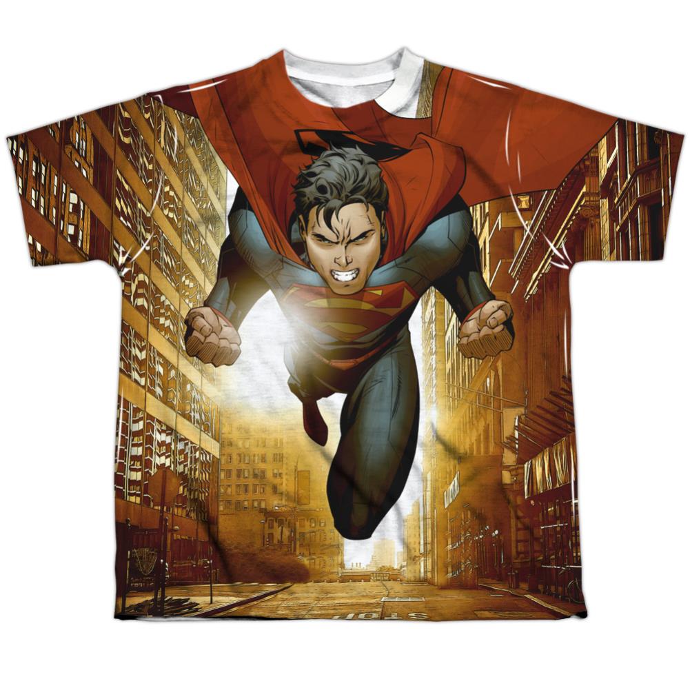 Superman Up Up City Youth Regular Fit Poly SS T