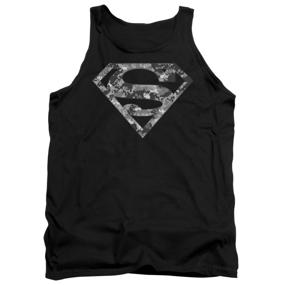 Superman Urban Camo Shield Men's 18/1 Cotton Tank Top