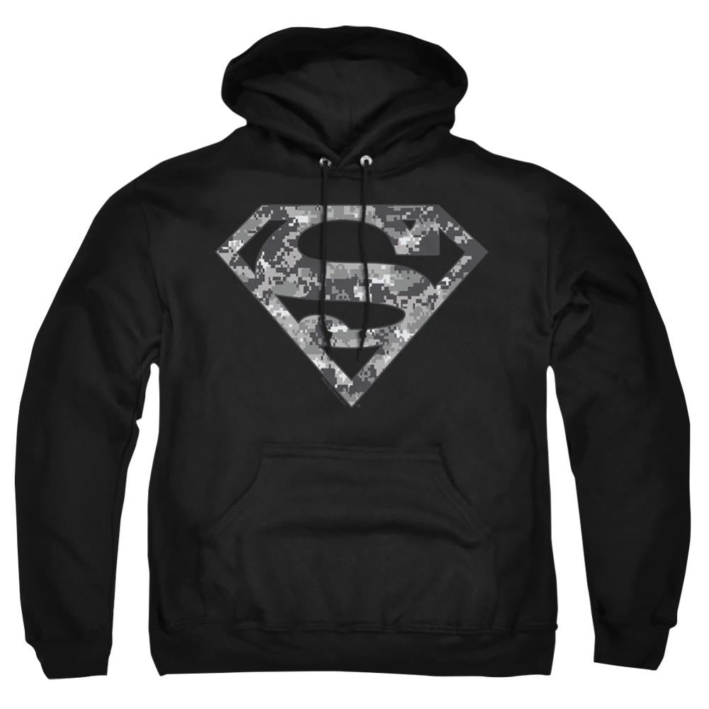 Superman Urban Camo Shield Men's Pull-Over 75 25 Poly Hoodie