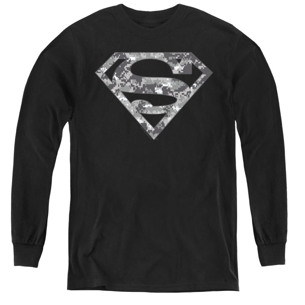 Superman Urban Camo Shield Youth LS T