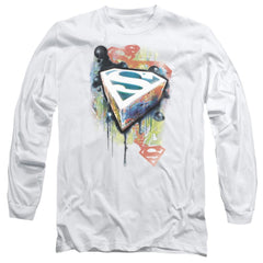 Superman Urban Shields Men's 18/1 Cotton LS T