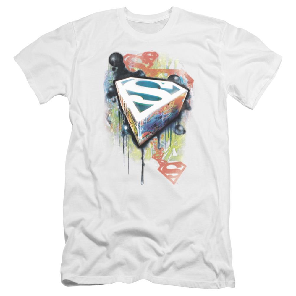 Superman Urban Shields Men's Ultra-Soft 30/1 Cotton Slim SS T