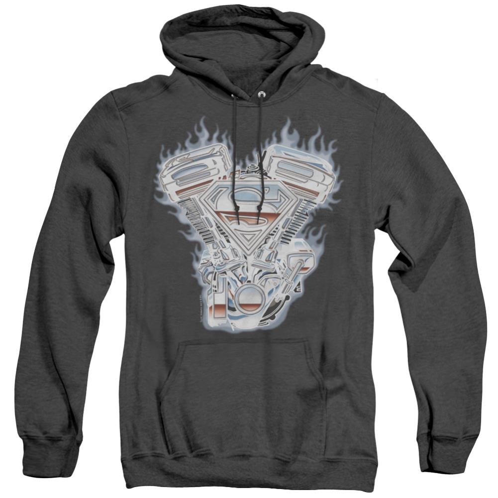 Superman V Twin Logo Men's Pull-Over Hoodie