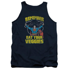Superman Veggie Power Men's 18/1 Cotton Tank Top