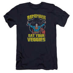 Superman Veggie Power Men's Ultra-Soft 30/1 Cotton Slim SS T