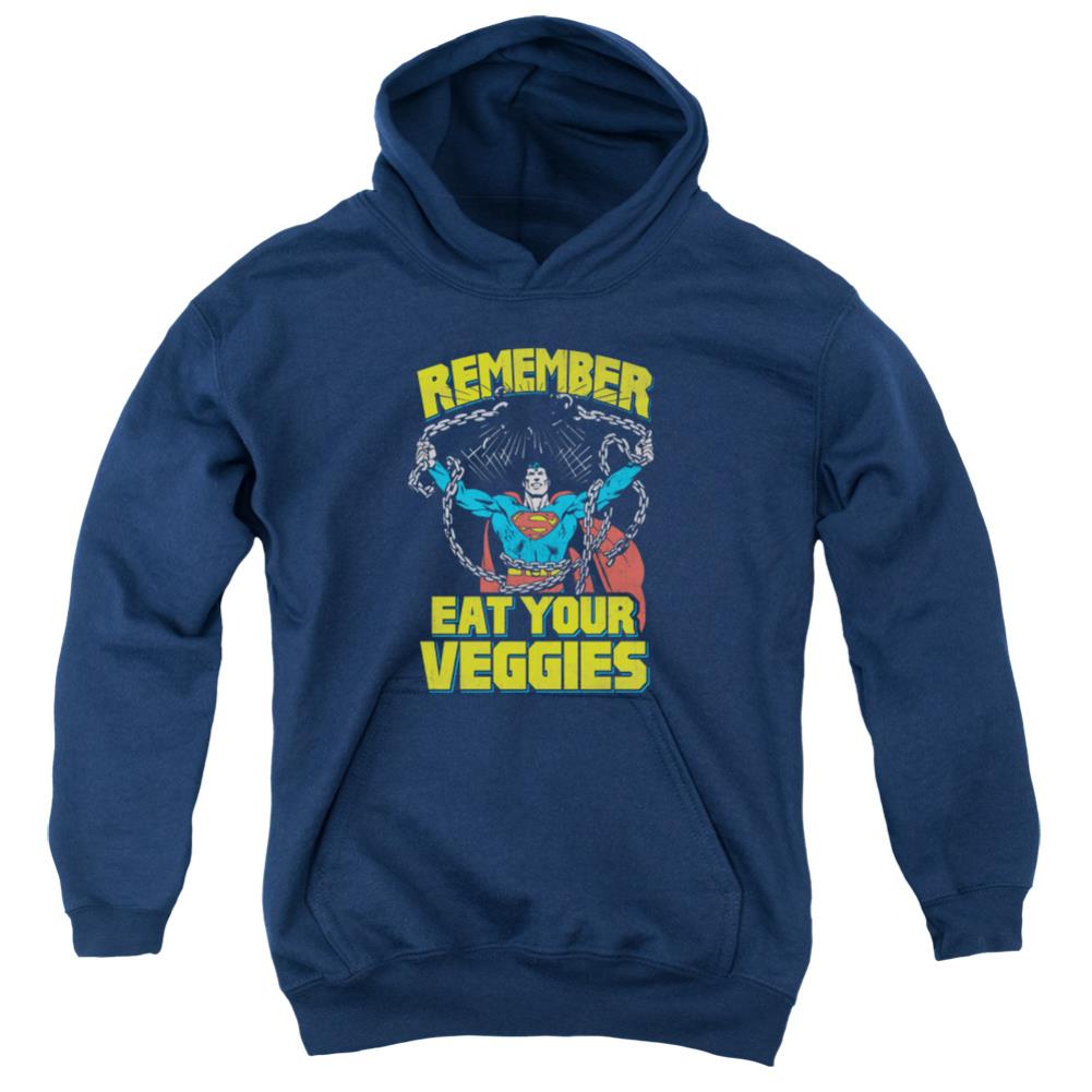 Superman Veggie Power Youth Cotton Poly Pull-Over Hoodie