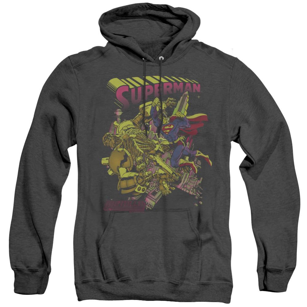 Superman Versus Metallo Blacklight Men's Pull-Over Hoodie