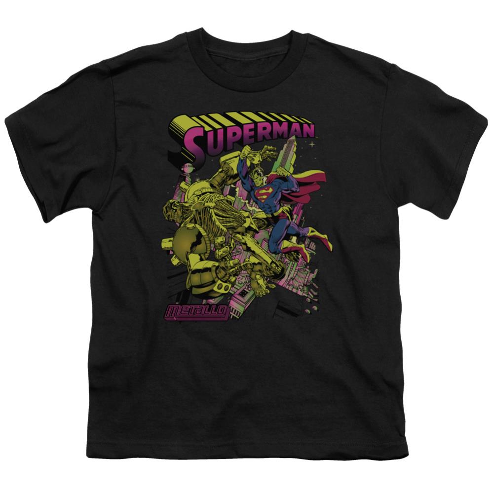 Superman Versus Metallo Blacklight Youth 18/1 100% Cotton SS T