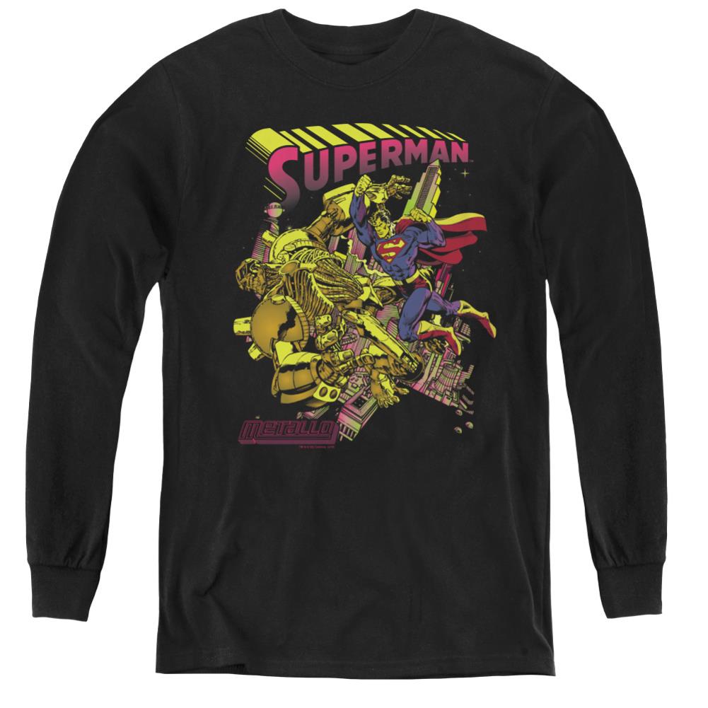 Superman Versus Metallo Blacklight Youth LS T
