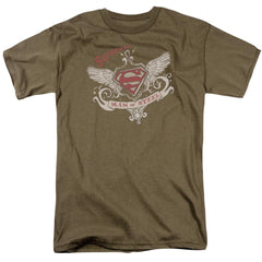 Superman Victorian Wings Supes Men's 18/1 Cotton SS T