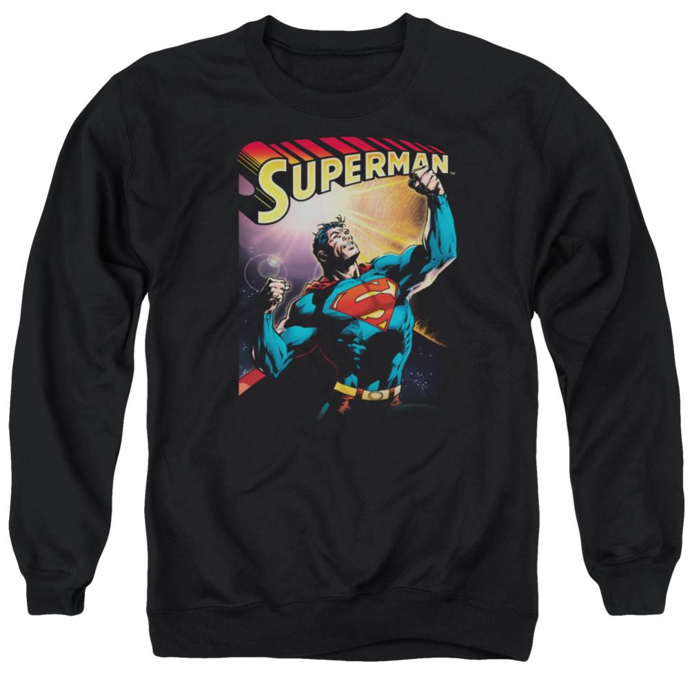 Superman Victory Men's Crewneck 50 50 Poly LS T